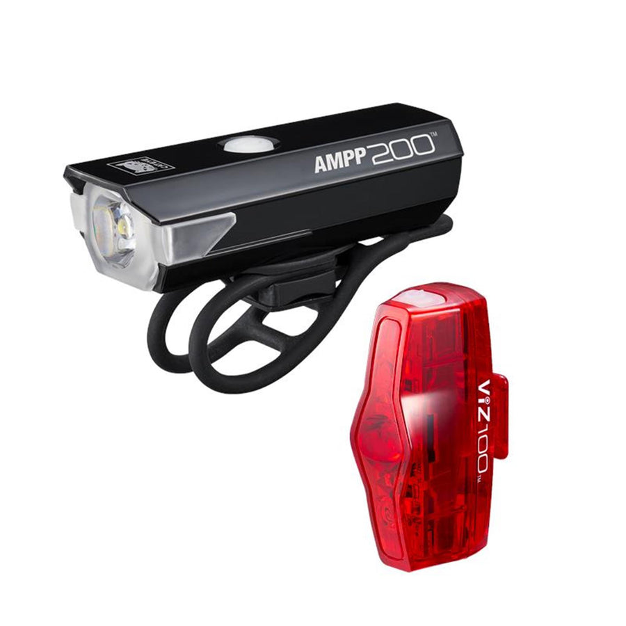 CATEYE AMPP 200 / VIZ 100 BIKE LIGHT SET