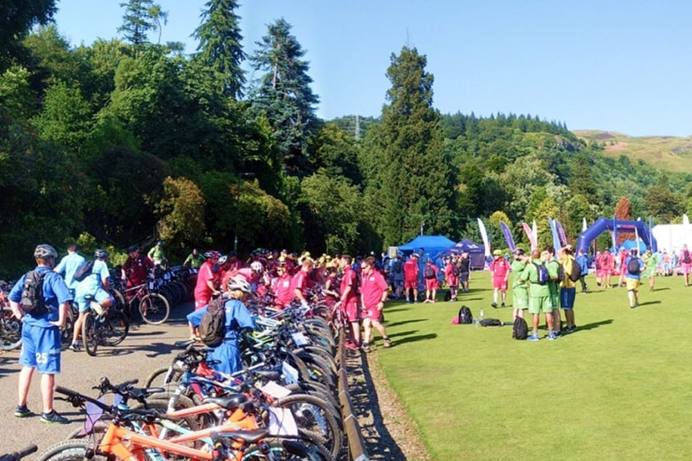 Image of a busy outdoor cycling event