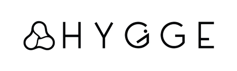 The logo for HYGGE showing the brand name 'HYGGE' in a clean, sans-serif typeface on a solid white background.
