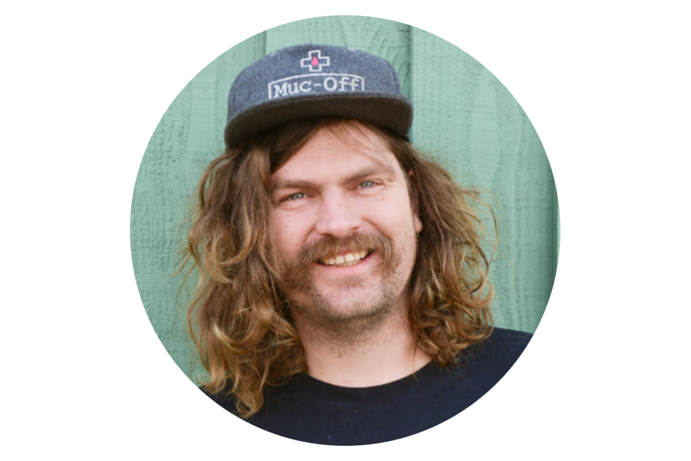 Image of Jack at Cyclexperience with a green background