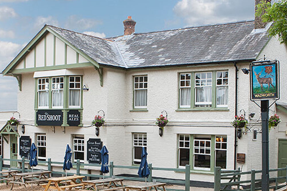 Image of the exterior of the Red Shoot Inn 